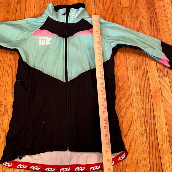 Podium Wear Jacket Womens XXS Team Performance Running Black Green - Picture 7 of 8